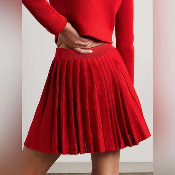 Self-Portrait 2 piece knitted cropped cardigan and pleated mini skirt set, xs ❤️ - Picture 8 of 11